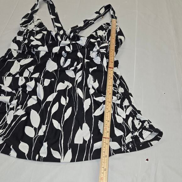 Anne Cole Signature Womens 20W Tankini Top Soft Bra Twist‎ Bodice Beach Vacation - Picture 9 of 14